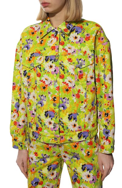Джинсовая куртка MSGM салатового цвета по цене 53800 руб., арт. 3242MDH150 227482, фото 3 Джинсовая куртка MSGM, арт. 3242MDH150 227482, фото 3