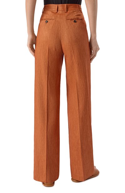 Брюки изо льна и шерсти KITON оранжевого цвета по цене 163500 руб., арт. D48109K0919E03, фото 4 Брюки изо льна и шерсти KITON, арт. D48109K0919E03, фото 4