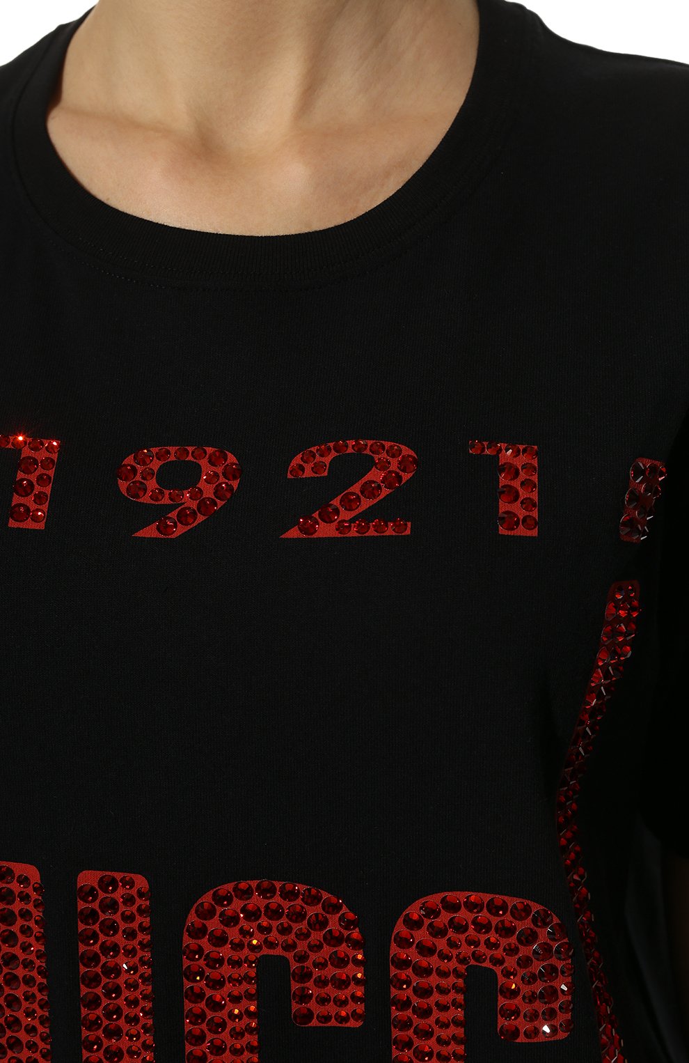 Хлопковая футболка GUCCI черного цвета по цене 83800 руб., арт. 615044/XJD3H, фото 5 Хлопковая футболка GUCCI, арт. 615044/XJD3H, фото 5