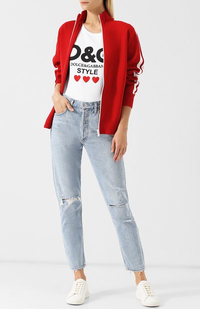 Хлопковая футболка с круглым вырезом и логотипом бренда DOLCE & GABBANA, арт. F8H32T/FH734, фото 2