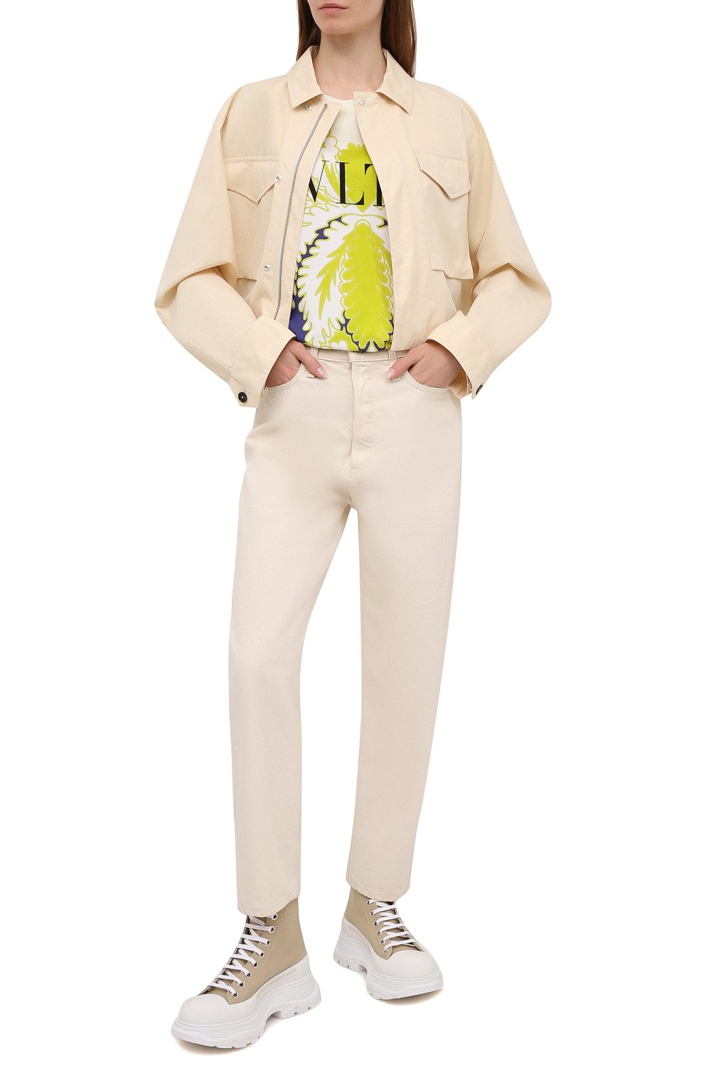 Хлопковая футболка VALENTINO, арт. VB3MG11W6AK, фото 2