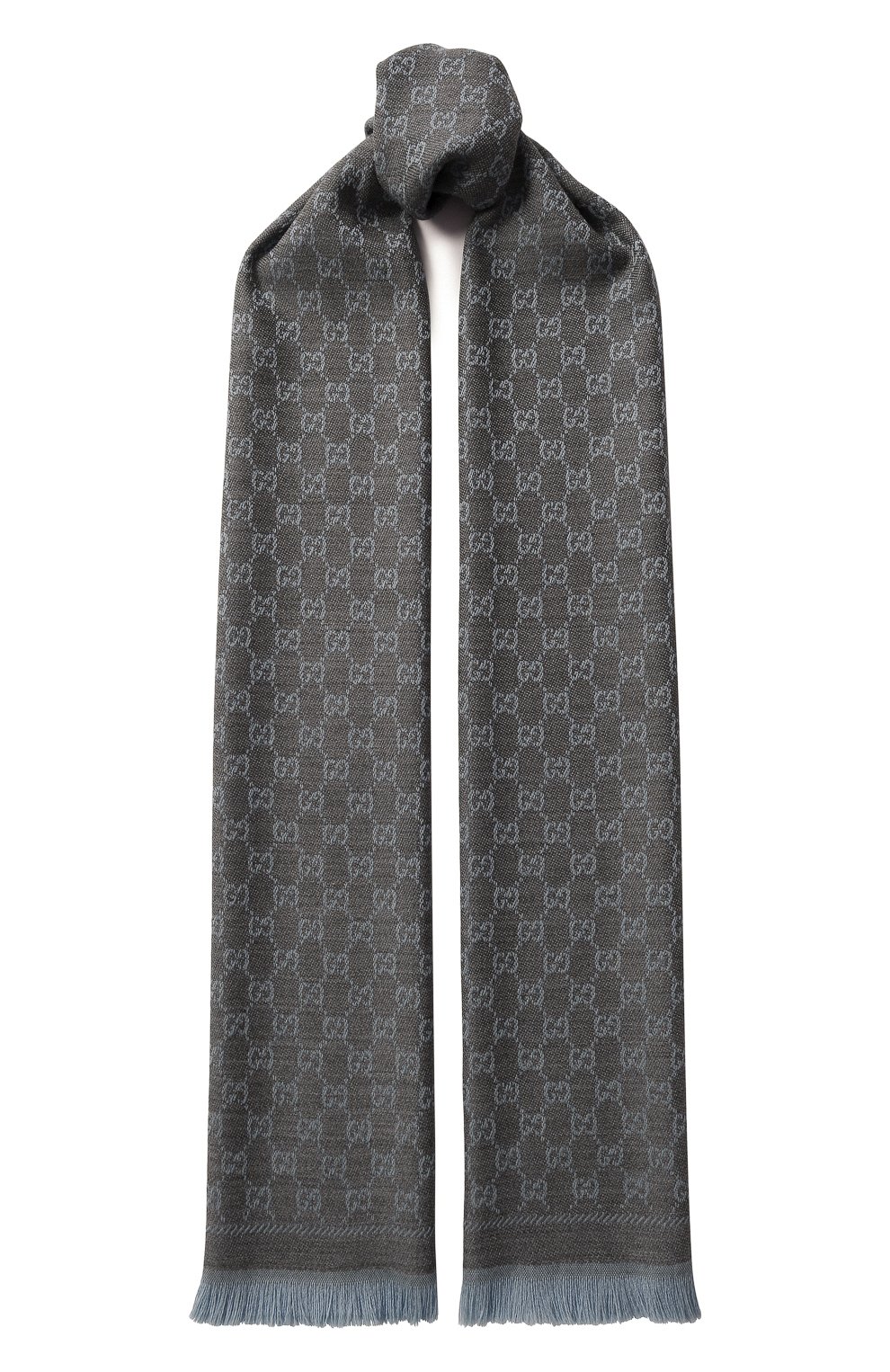 Шерстяной шарф GUCCI серого цвета по цене 35950 руб., арт. 411115/3G200, фото 1 Шерстяной шарф GUCCI, арт. 411115/3G200, фото 1