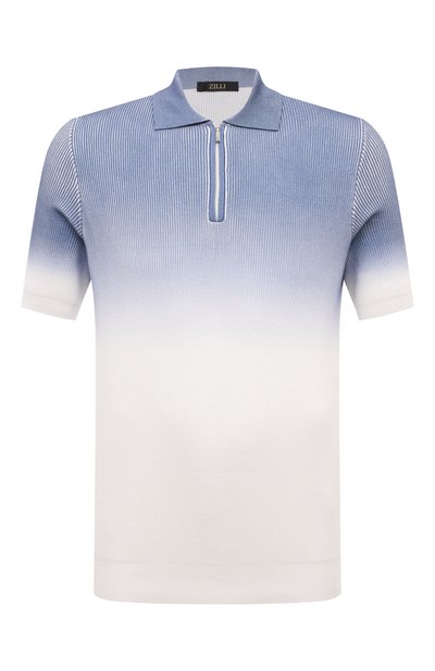 Мужская поло из хлопка и шелка ZILLI, арт. KZP002M0142VSUN00