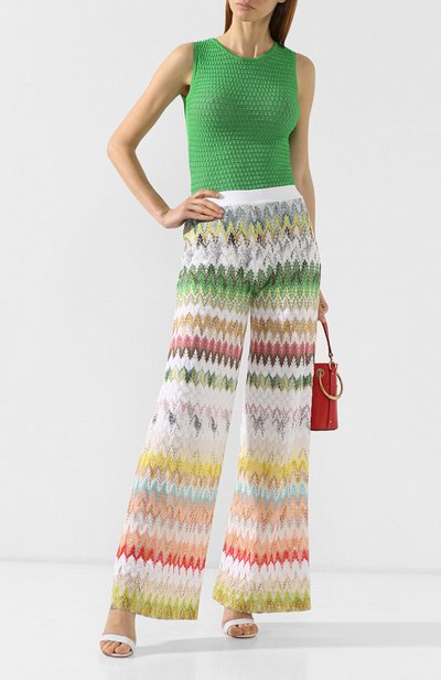 Брюки из смеси вискозы и хлопка MISSONI разноцветного цвета по цене 57800 руб., арт. MDI00072/BR0028, фото 2 Брюки из смеси вискозы и хлопка MISSONI, арт. MDI00072/BR0028, фото 2