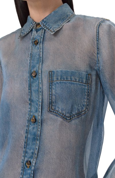 Шелковая рубашка HAIKURE синего цвета по цене 87550 руб., арт. HEW060820R001L0890, фото 5 Шелковая рубашка HAIKURE, арт. HEW060820R001L0890, фото 5