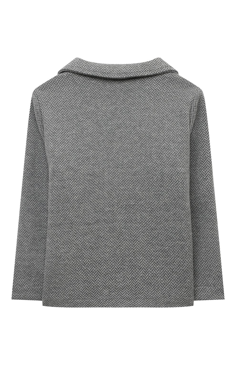 Хлопковый пиджак IL GUFO серого цвета по цене 11500 руб., арт. A22BF033M5031/24M-36M, фото 2 Хлопковый пиджак IL GUFO, арт. A22BF033M5031/24M-36M, фото 2