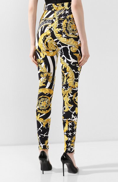 Легинсы с принтом VERSACE разноцветного цвета по цене 105000 руб., арт. A83568/A231040, фото 4 Легинсы с принтом VERSACE, арт. A83568/A231040, фото 4