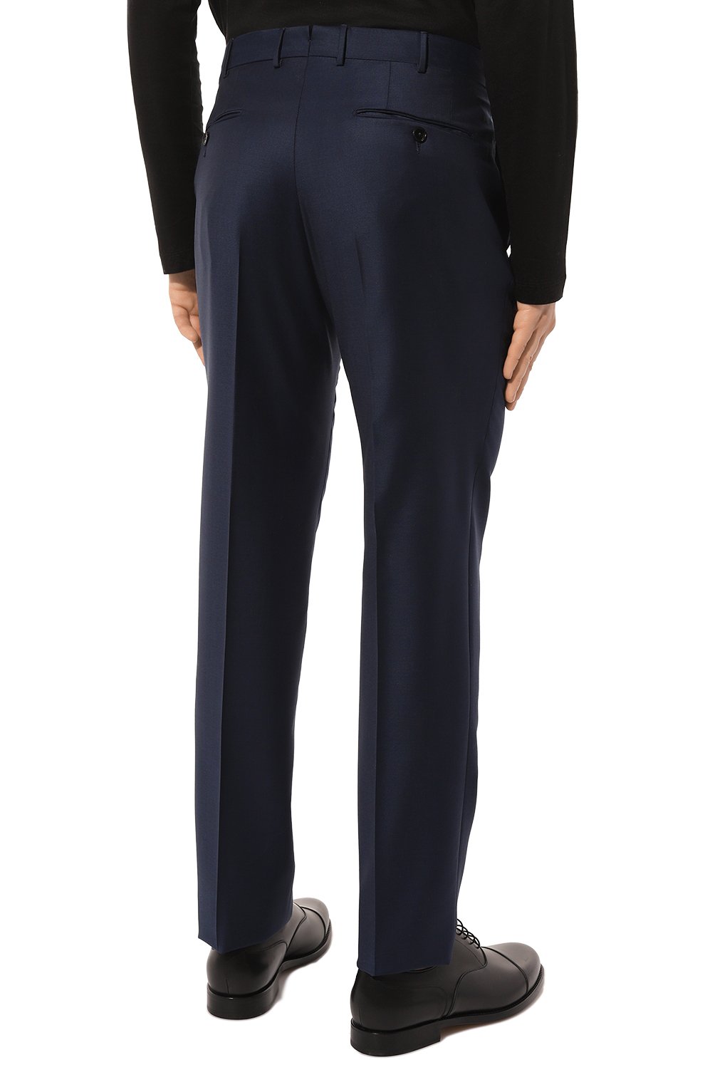 Шерстяные брюки ZEGNA темно-синего цвета по цене 96350 руб., арт. 726F10A7/75TB12, фото 4 Шерстяные брюки ZEGNA, арт. 726F10A7/75TB12, фото 4