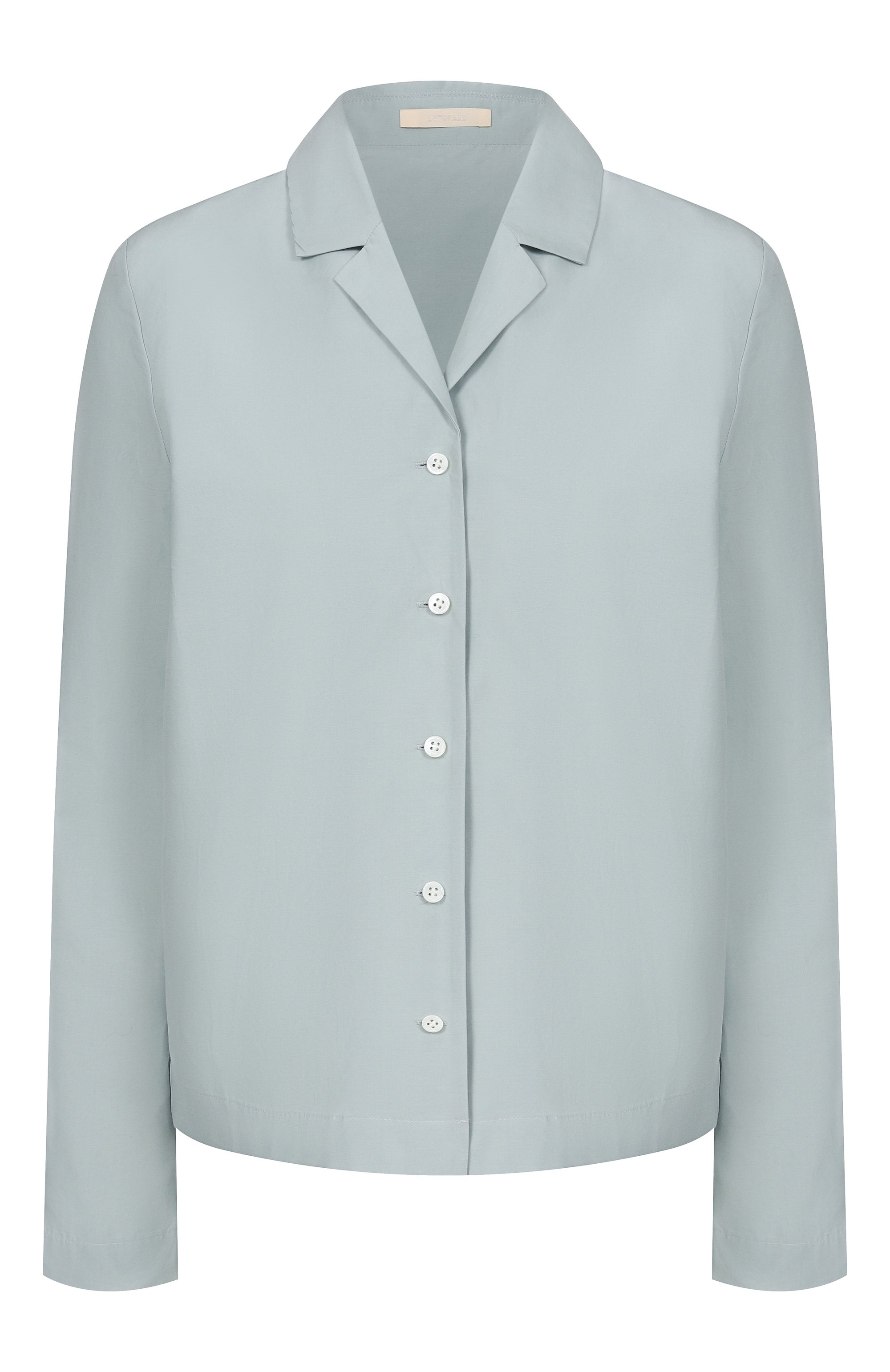 Рубашка из хлопка и шелка 12 STOREEZ голубого цвета по цене 19000 руб., арт. 136074, фото 1 Рубашка из хлопка и шелка 12 STOREEZ, арт. 136074, фото 1