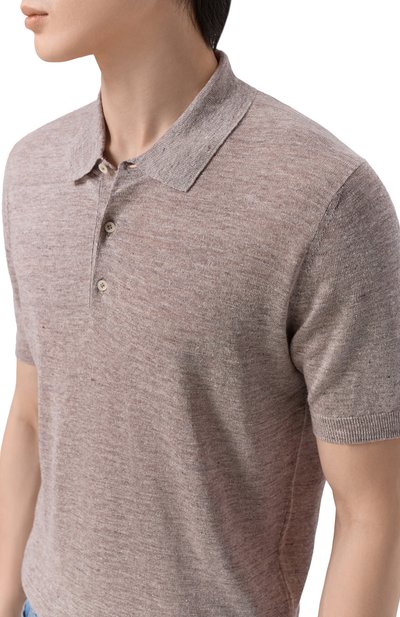 Поло изо льна и шелка CORNELIANI, арт. 27M565/2725134, фото 5