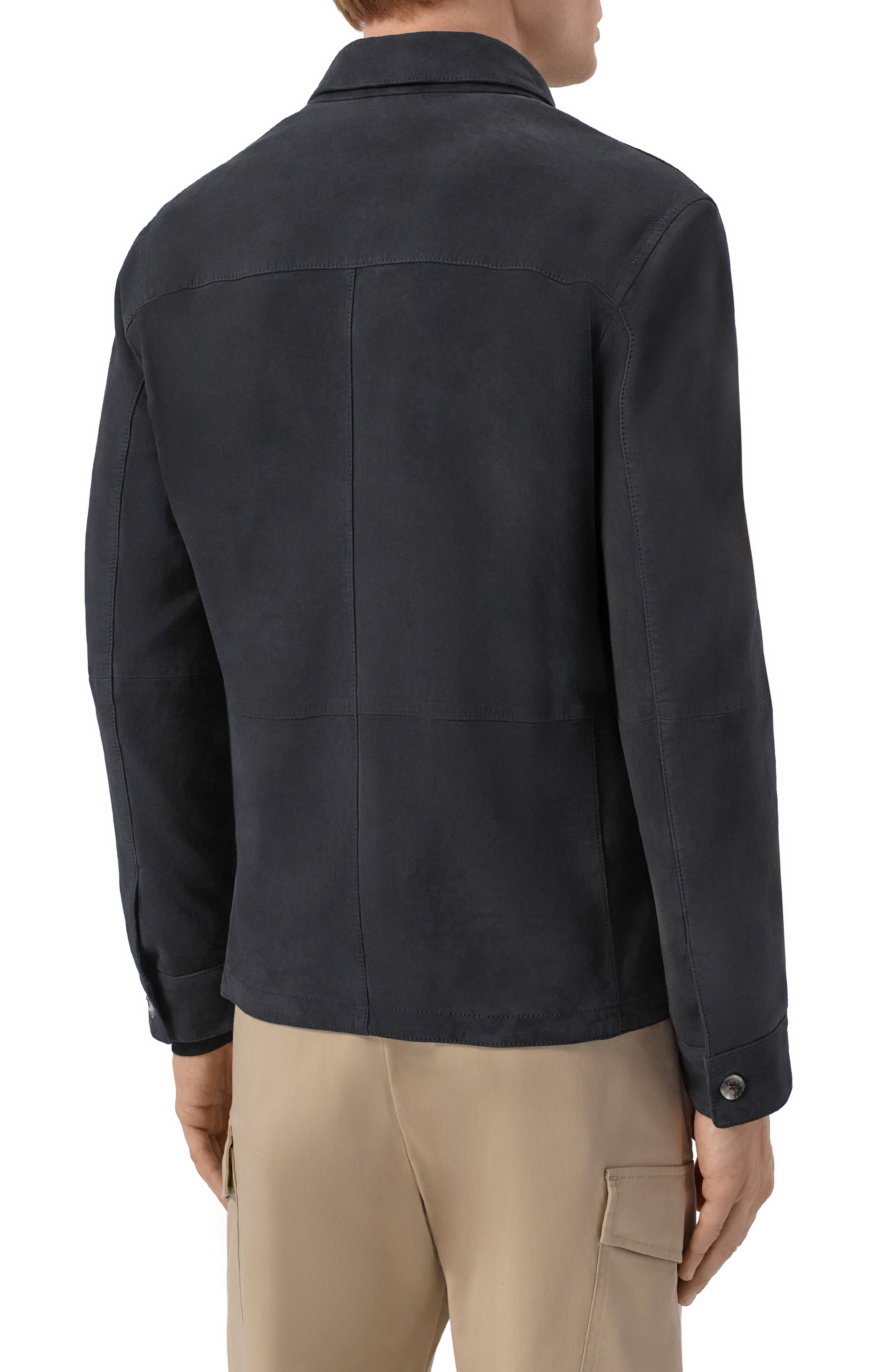 Замшевая куртка GIMO'S темно-синего цвета по цене 117500 руб., арт. 6S20.1.220.52W/IC, фото 4 Замшевая куртка GIMO'S, арт. 6S20.1.220.52W/IC, фото 4