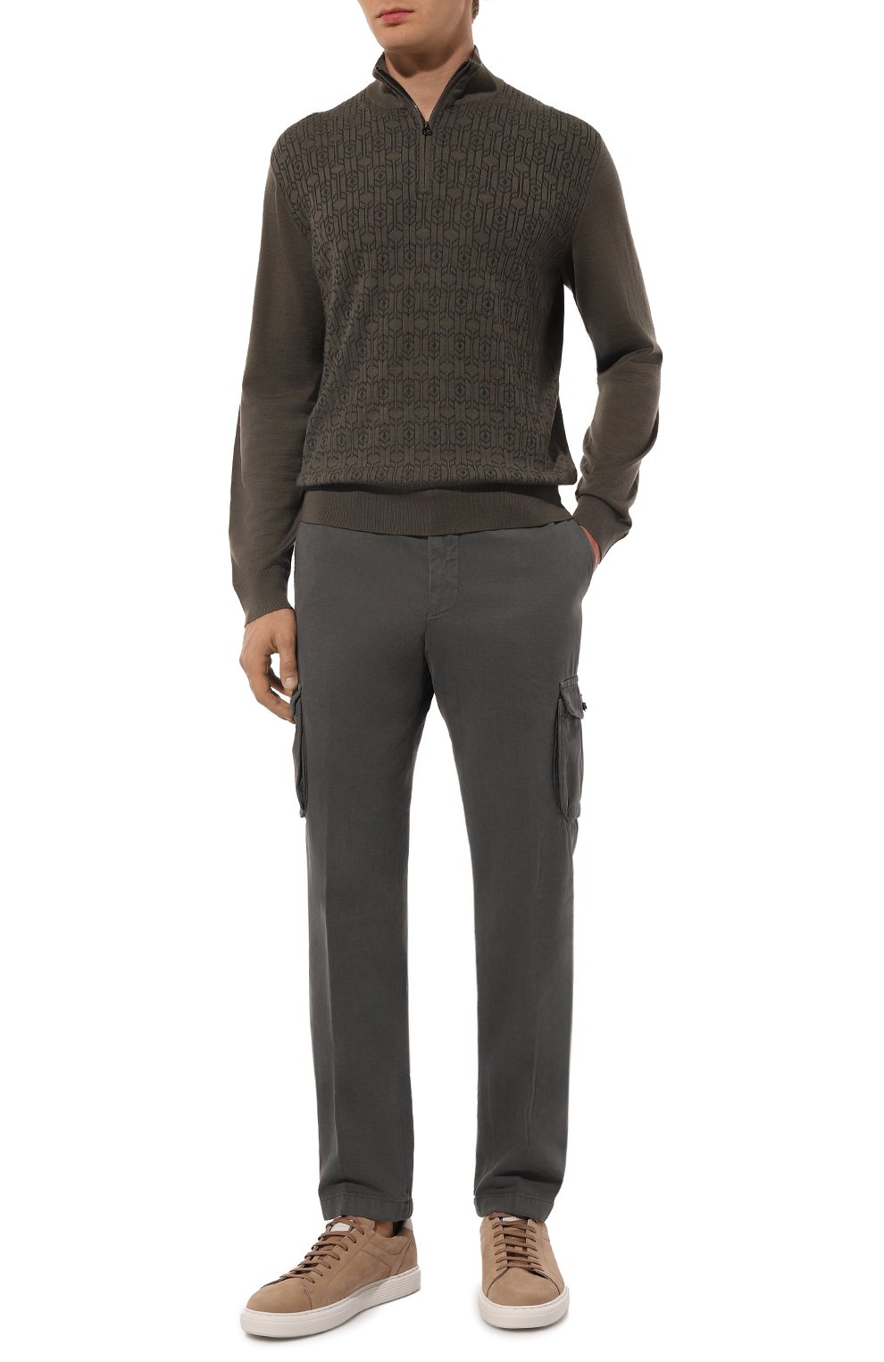 Брюки-карго из хлопка и кашемира KITON, арт. UFPPCAK0102F02, фото 2