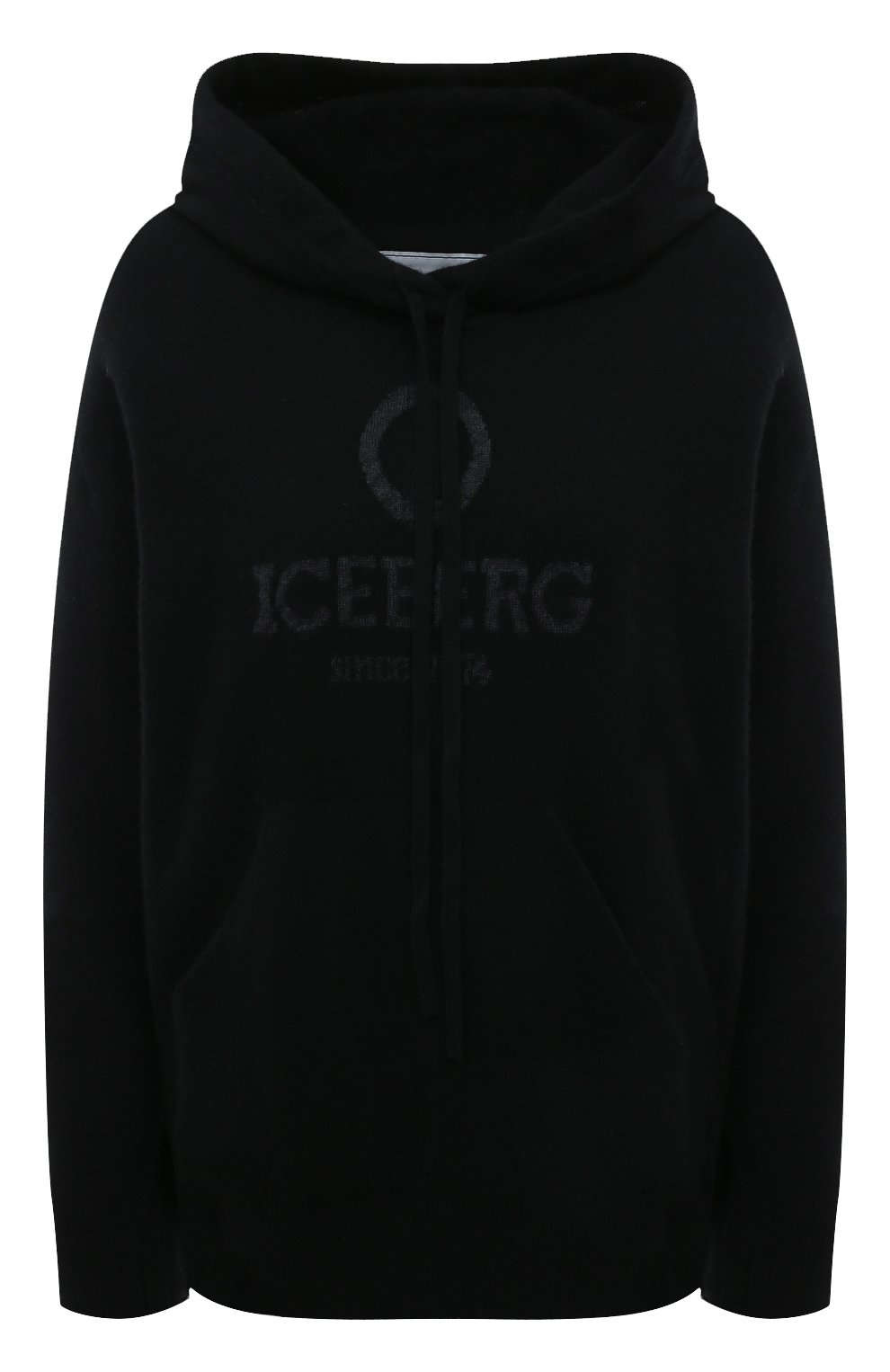 Худи из шерсти и кашемира ICEBERG черного цвета по цене 56650 руб., арт. 22I I2P0/A025/7054, фото 1 Худи из шерсти и кашемира ICEBERG, арт. 22I I2P0/A025/7054, фото 1