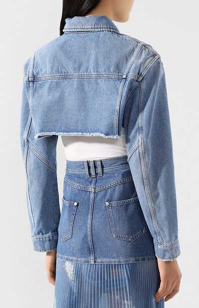 Джинсовая куртка BALMAIN голубого цвета по цене 118500 руб., арт. TF18122/D006, фото 4 Джинсовая куртка BALMAIN, арт. TF18122/D006, фото 4