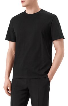 Мужская хлопковая футболка JIL SANDER черного цвета, арт. J47GC0153/J20103 | Фото 3 (Рукава: Короткие; Длина (для топов): Стандартные; Материал сплава: Проставлено; Драгоценные камни: Проставлено; Принт: Без принта; Стили: Минимализм; Материал внешний: Хлопок; Мужское Кросс-КТ: Футболка-одежда; Кросс-КТ: Джерси)