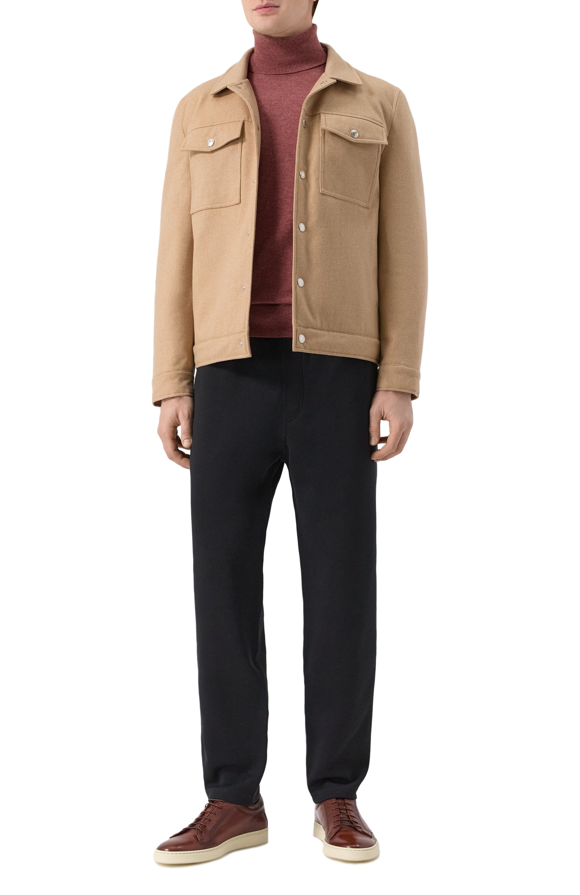 Утепленная куртка-рубашка BRUNELLO CUCINELLI бежевого цвета по цене 521000 руб., арт. MM4636447, фото 2 Утепленная куртка-рубашка BRUNELLO CUCINELLI, арт. MM4636447, фото 2