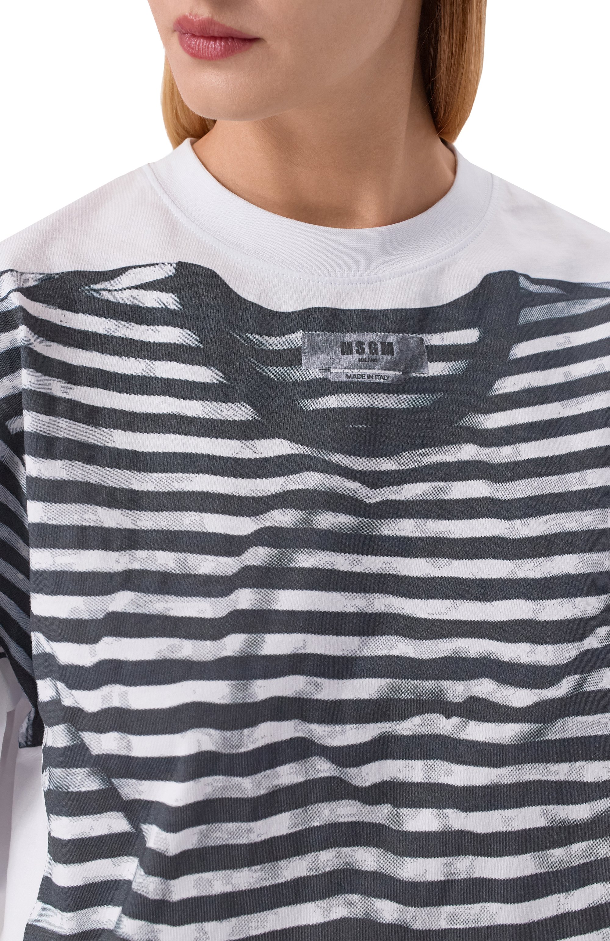 Хлопковая футболка MSGM, арт. 4042MDM105 267002/267002, фото 5