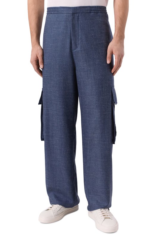 Брюки-карго из кашемира и шелка MVST B021/3087 Синий  B021/3087 Фото 3