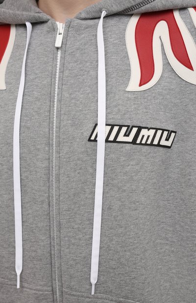 Хлопковая толстовка MIU MIU, арт. MJL788-1ZPA-F0031, фото 5