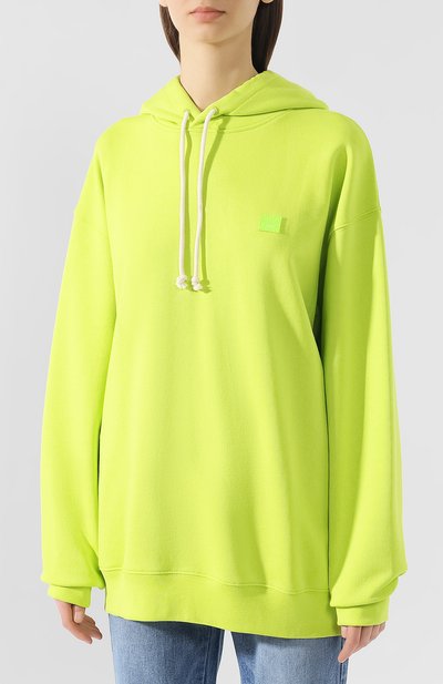 Хлопковое худи ACNE STUDIOS зеленого цвета по цене 43950 руб., арт. CI0009/W, фото 3 Хлопковое худи ACNE STUDIOS, арт. CI0009/W, фото 3