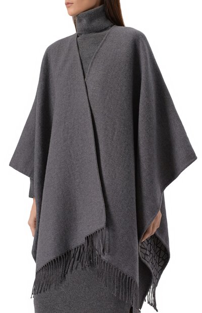 Пончо из шерсти и шелка VALENTINO, арт. 5W2EG019/KKP, фото 3
