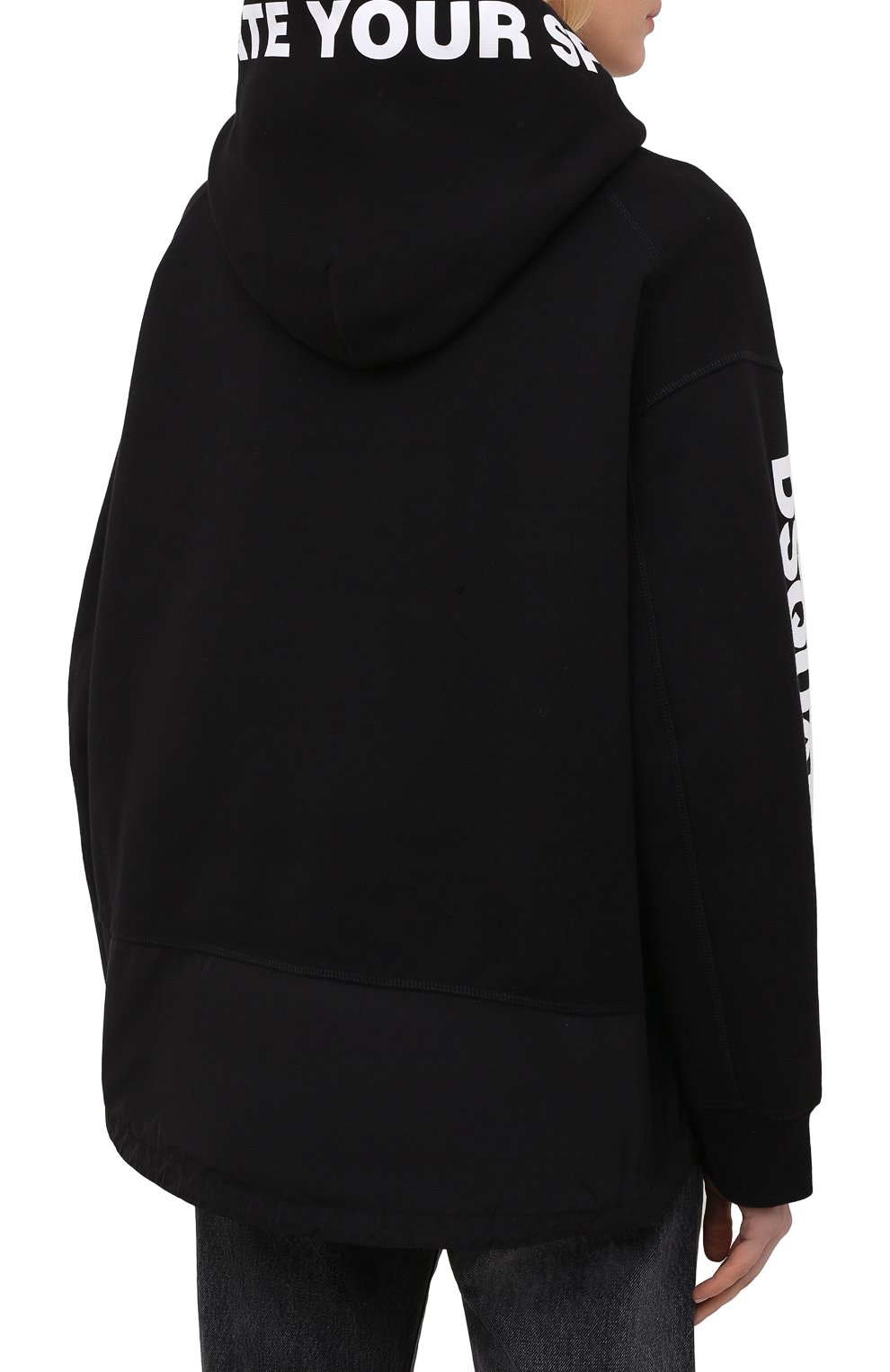 Хлопковое худи DSQUARED2 черного цвета по цене 51250 руб., арт. S75GU0326/S25042, фото 4 Хлопковое худи DSQUARED2, арт. S75GU0326/S25042, фото 4
