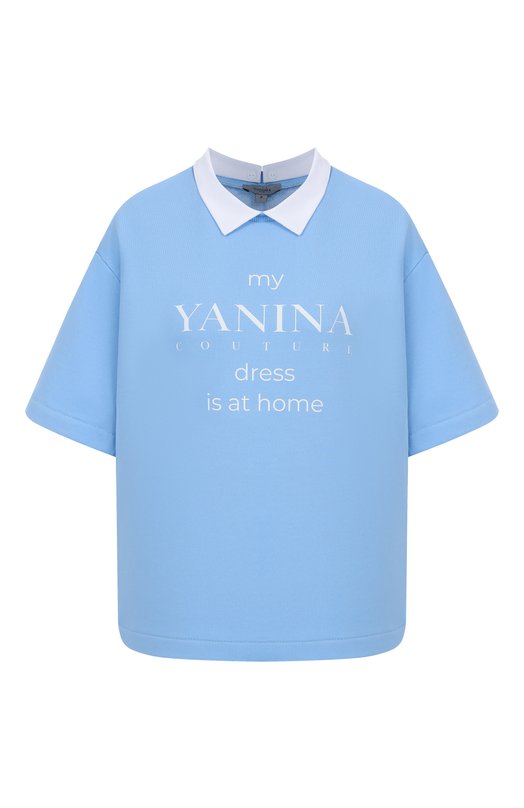 Хлопковая футболка YANINA 0-3073C Голубой 0-3073C
