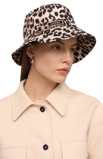 Панама GANNI леопардового цвета по цене 12300 руб., арт. A4472, фото 2 Панама GANNI, арт. A4472, фото 2