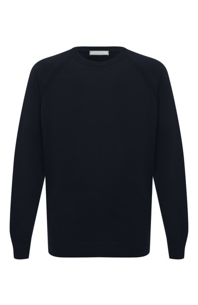 Хлопковый джемпер CORTIGIANI темно-синего цвета по цене 65800 руб., арт. 719310, фото 1 Хлопковый джемпер CORTIGIANI, арт. 719310, фото 1