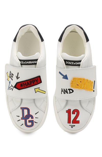 Кожаные кеды DOLCE & GABBANA, арт. DA0760/AN008/29-36, фото 4