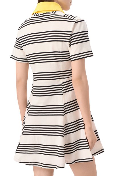 Хлопковое платье MSGM молочного цвета по цене 31550 руб., арт. 3841MDA90/257128, фото 4 Хлопковое платье MSGM, арт. 3841MDA90/257128, фото 4