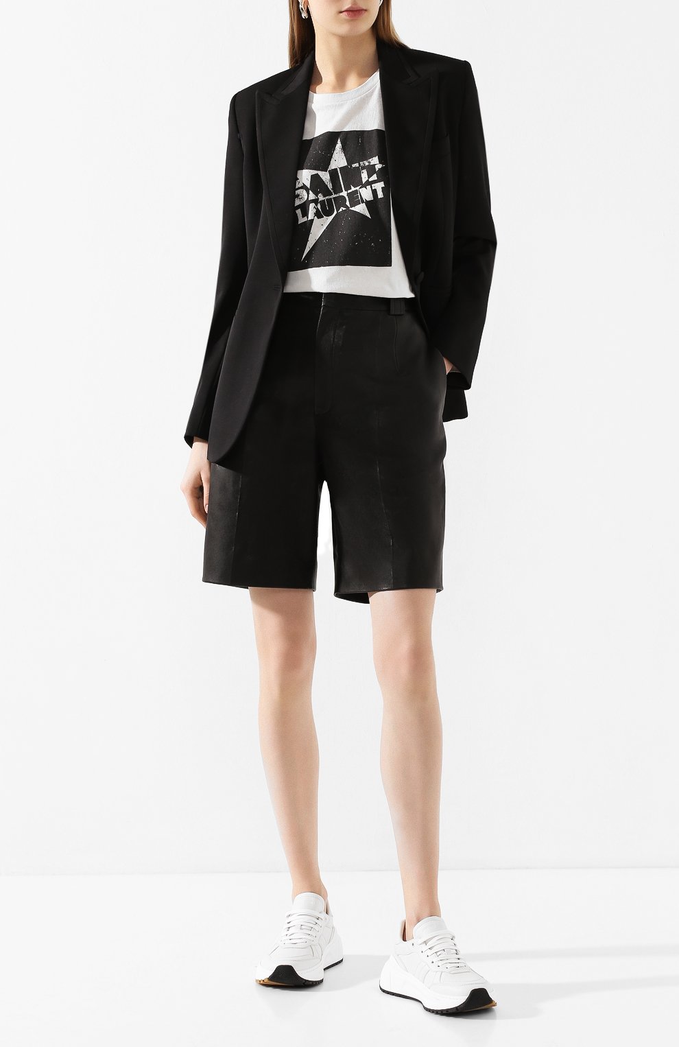 Хлопковая футболка SAINT LAURENT, арт. 614274/YBRU2, фото 2