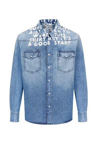 Мужская джинсовая рубашка MM6, арт. SH2DT0018/M30029