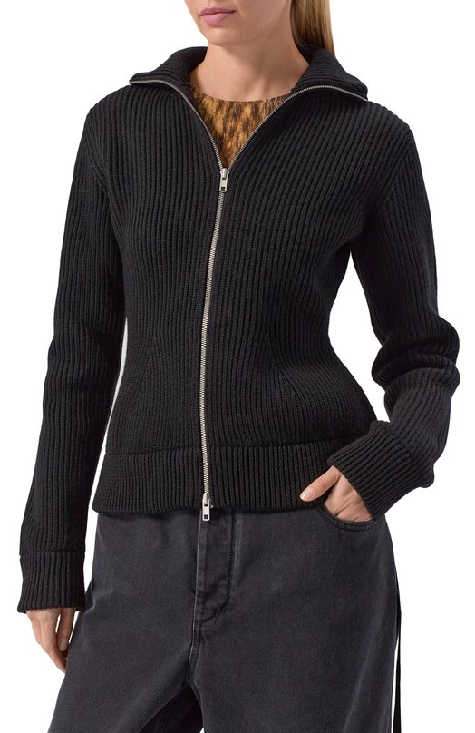 Шерстяной кардиган Maison Margiela S29HP0039/M13181 Чёрный  S29HP0039/M13181 Фото 3