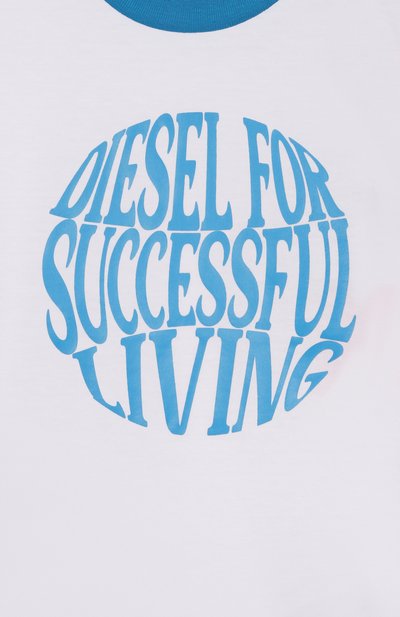 Хлопковая футболка DIESEL белого цвета по цене 4840 руб., арт. K00763/00YI9, фото 3 Хлопковая футболка DIESEL, арт. K00763/00YI9, фото 3