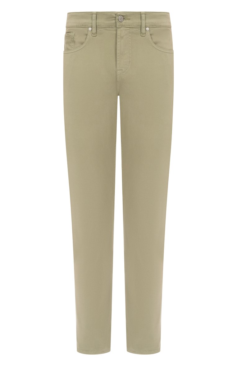 Мужские джинсы slimmy 7 FOR ALL MANKIND светло-зеленого цвета, арт. 7T511V60 | Фото 1 (Материал внешний: Синтетический материал, Хлопок; Длина (брюки, джинсы): Стандартные; Силуэт М (брюки): Узкие; Кросс-КТ: Деним; Стили: Повседневный; Детали: Однотонный; Автоматизация состава: Проставлено; Автоматизация ТО: Проставлено)