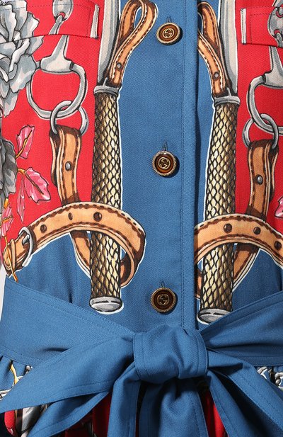 Шерстяное платье с поясом и принтом GUCCI, арт. 537700/ZLQ62, фото 5