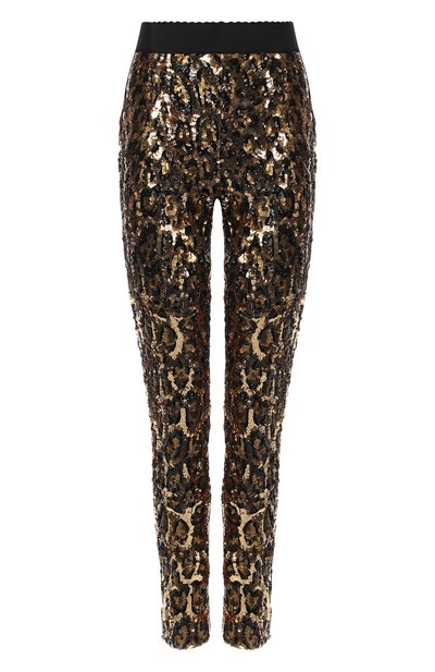 Женские легинсы с пайетками DOLCE & GABBANA, арт. FTANET/FLSCN
