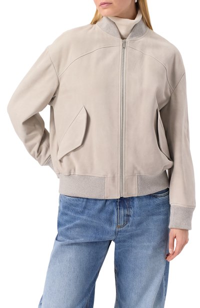 Замшевый бомбер MVST, арт. SUEDE LEATHER B0MBER, фото 3