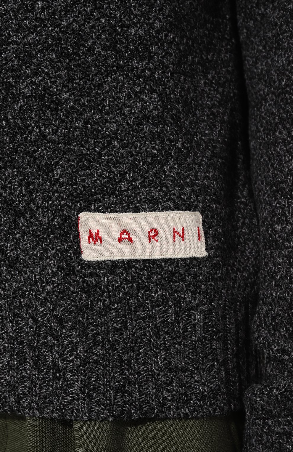 Шерстяной свитер MARNI темно-серого цвета по цене 96250 руб., арт. DVMD0166Q0/UFH302, фото 5 Шерстяной свитер MARNI, арт. DVMD0166Q0/UFH302, фото 5