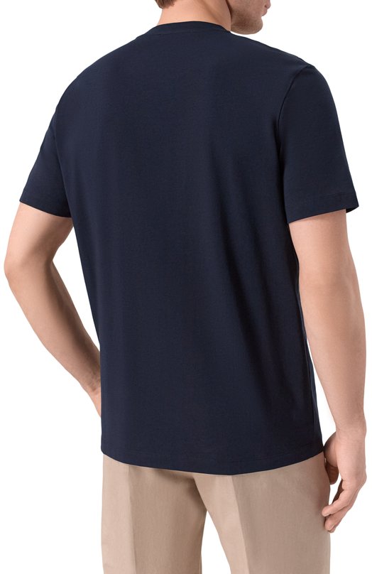 Хлопковая футболка Corneliani 27G586/2725028 Синий  27G586/2725028 Фото 4