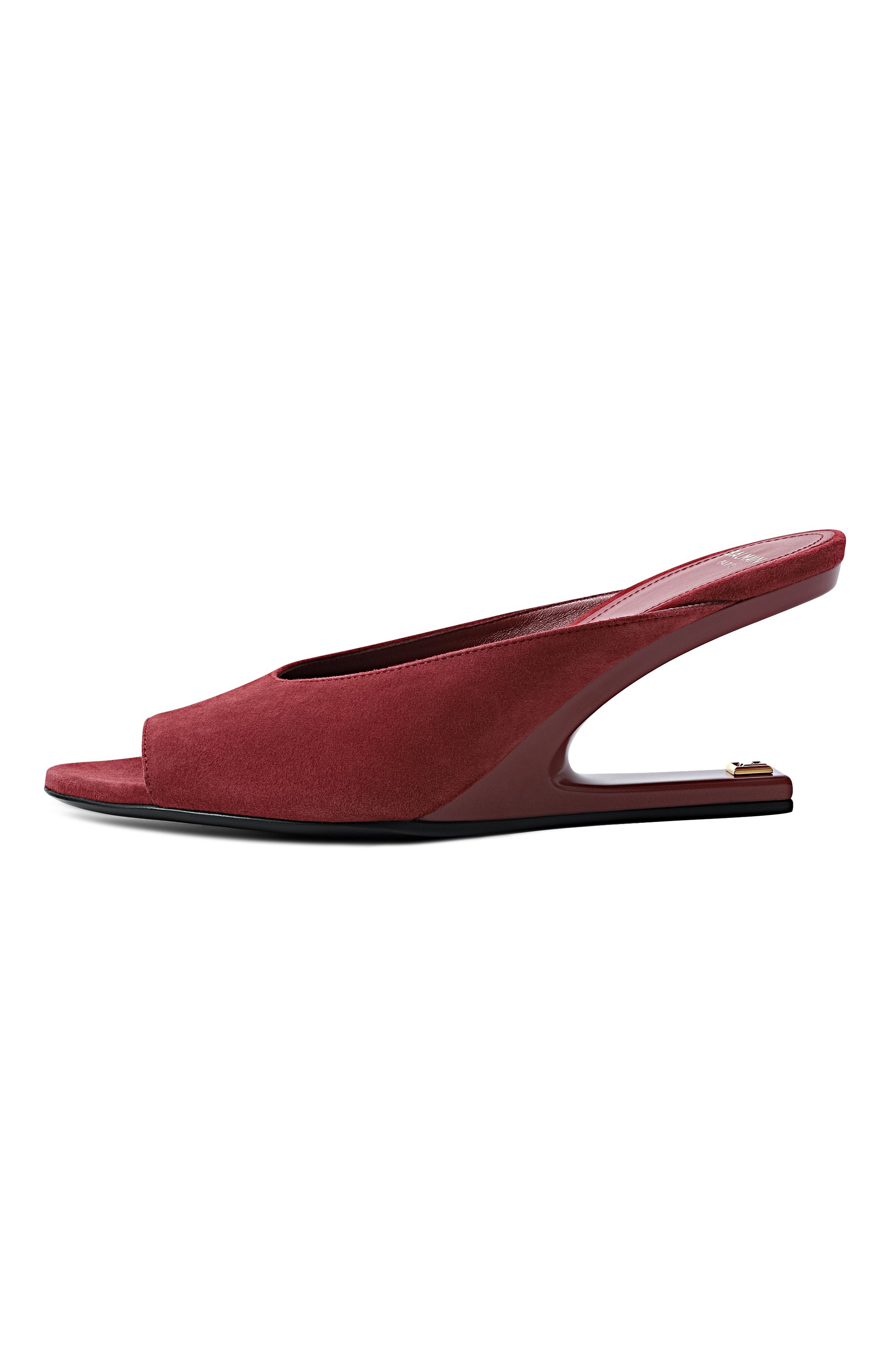 Замшевые мюли no wedge 75 BALMAIN, арт. GN0UR243/LCMK, фото 4
