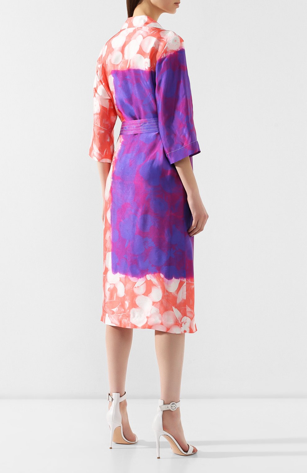 Платье с поясом DRIES VAN NOTEN розового цвета по цене 79900 руб., арт. 191-11098-7361, фото 4 Платье с поясом DRIES VAN NOTEN, арт. 191-11098-7361, фото 4