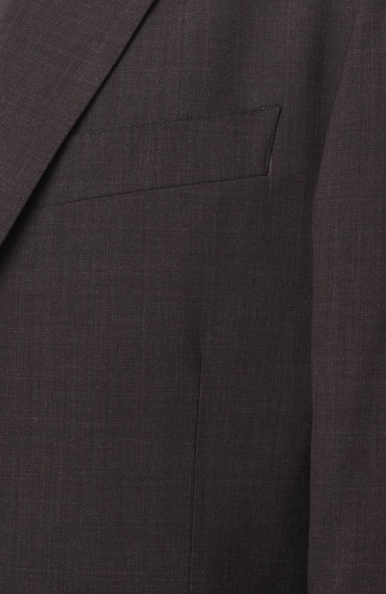 Мужской шерстяной костюм CORNELIANI темно-коричневого цвета, арт. 25X007-2518425_SET | Фото 8 (Материал сплава: Проставлено; Материал внешний: Шерсть; Драгоценные камни: Проставлено; Рукава: Длинные; Костюмы М: Однобортный; Стили: Классический)