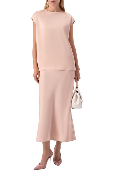 Женский атласный топ MVST, арт. M26.2PW.B033/F096 D0UBLE SATIN