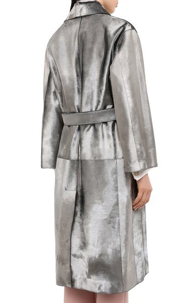 Меховое пальто с поясом GIORGIO ARMANI серебряного цвета по цене 1785000 руб., арт. 1AL04P/1AP12, фото 4 Меховое пальто с поясом GIORGIO ARMANI, арт. 1AL04P/1AP12, фото 4