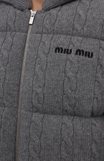 Пуховик из шерсти и кашемира MIU MIU, арт. ML725-1ZHW-F0031, фото 5