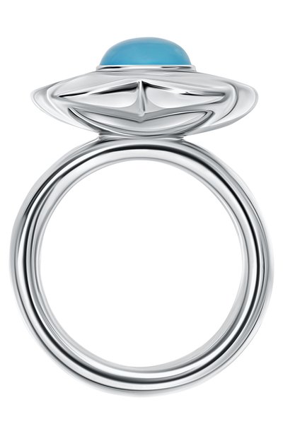 Кольцо big flower c голубым агатом MOONKA, арт. FLW-925SL-RG00-HLD-BL, фото 4