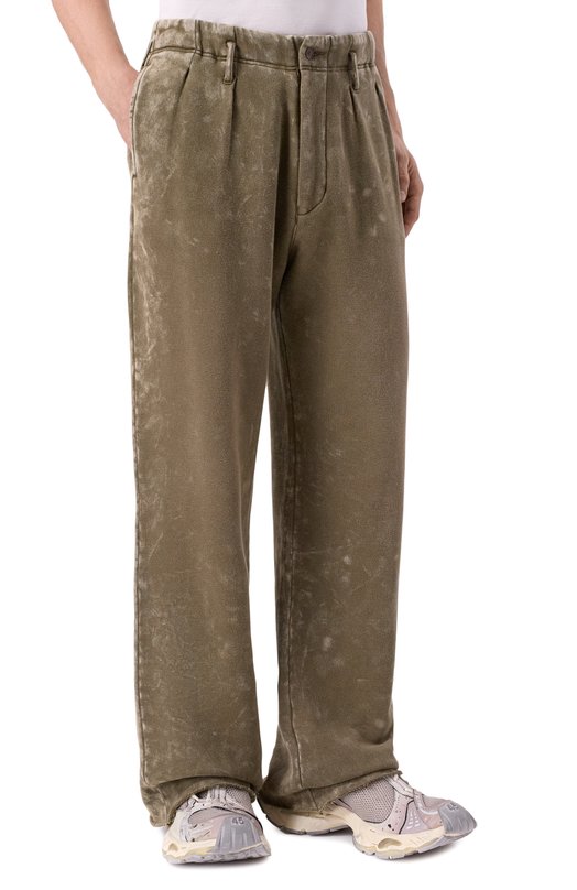 Брюки из хлопка и лиоцелла R13 R13WK326-001BT Хаки  R13WK326-001BT Фото 3