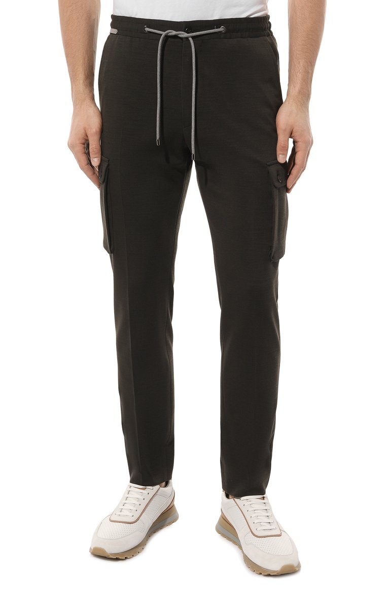 Брюки-карго из шерсти и хлопка CORNELIANI, арт. 934L14-9318800, фото 1
